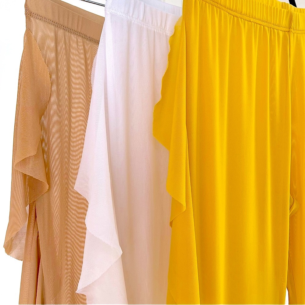 See Through Ruffle Coverup - Yellow